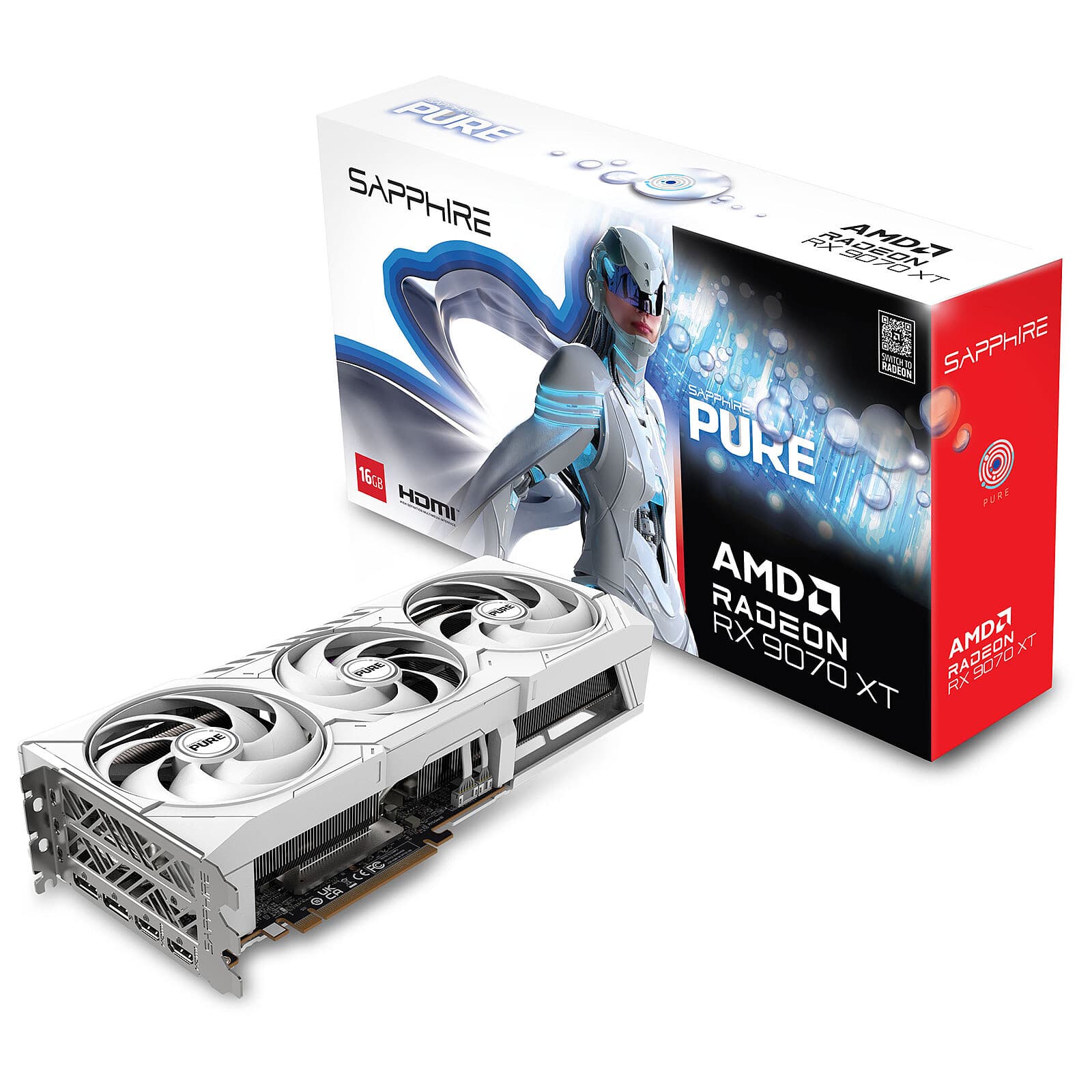Sapphire PURE AMD Radeon RX 9070 XT 16GB (BULK) maroc prix