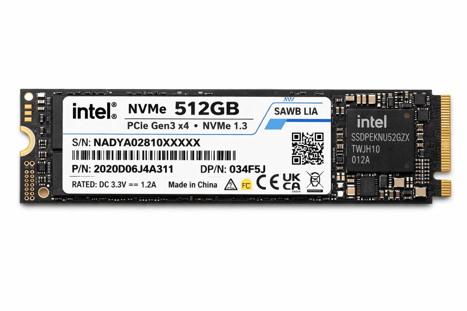 SSD NVMe 512GB | SK hynix / Samsung / Intel | Tray 2