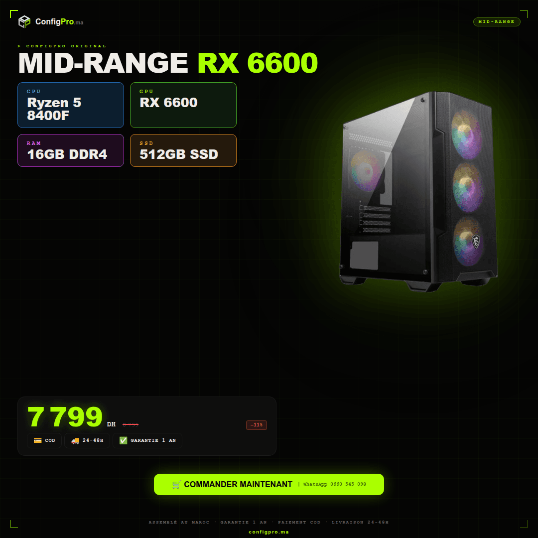 ConfigPro Apex — RYZEN 5 + RX 66000