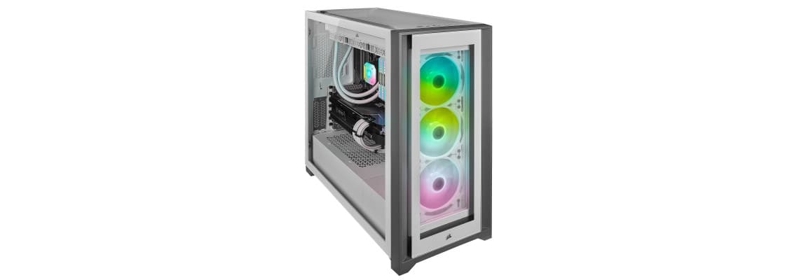 Corsair iCUE 5000X RGB Tempered Glass (Blanc) 4