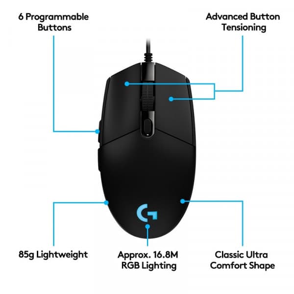 Logitech G102 LightSync RGB (Noir) 2