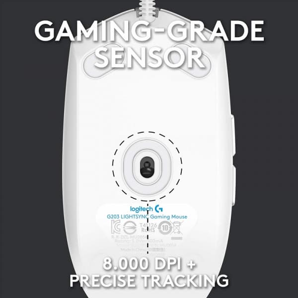 Logitech G102 LightSync RGB (Blanc) 3