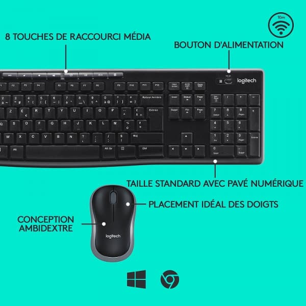 Logitech Desktop MK270 Sans-fil (AZERTY) 4