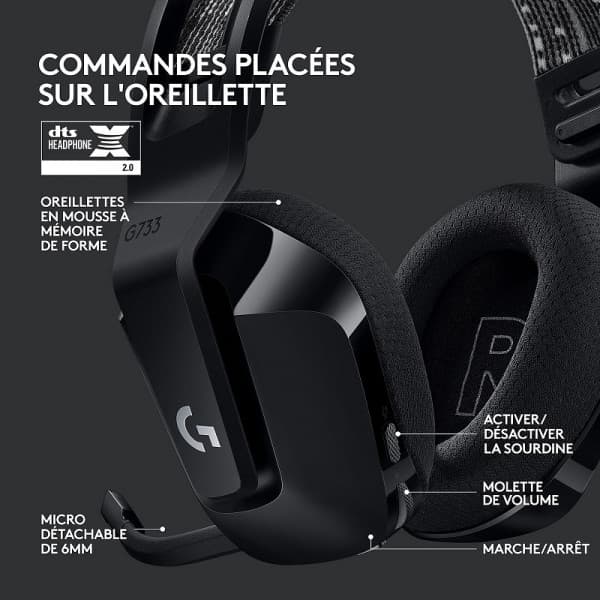 Logitech G733 Lightspeed Black 5
