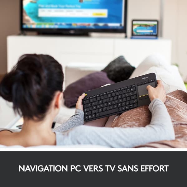 Logitech Wireless Touch Keyboard K400 Plus (Noir) 2