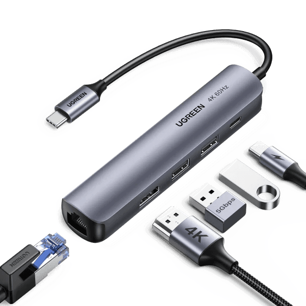 UGREEN Hub USB-C 5 en 1 (HDMI 4K@60Hz, PD 100W) maroc prix