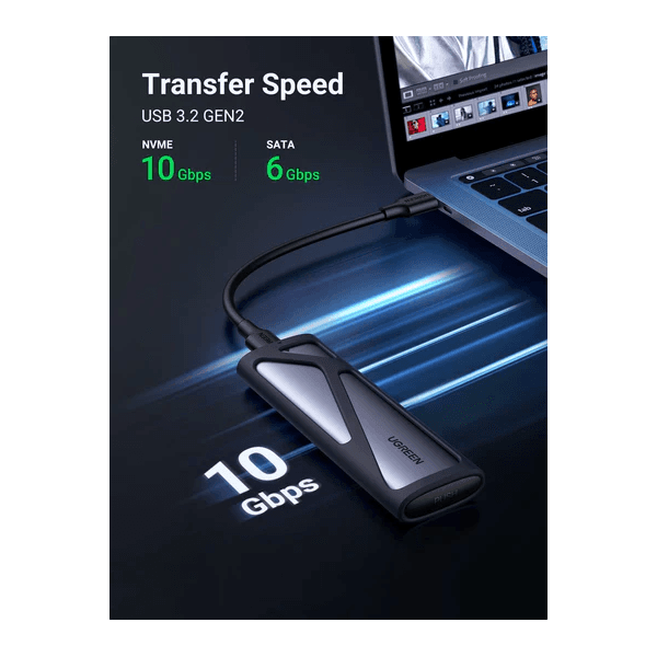 Ugreen Boitier disque dur externe Nvme/M2 SATA SSD 3