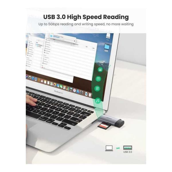 Ugreen Lecteur carte mémoire SD/TF USB-C &amp; USB3.0 (50706) 3