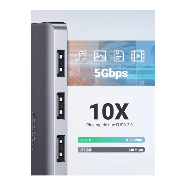 Ugreen HUB USB 3.0 to 4 x USB 3.0 (50985) 3