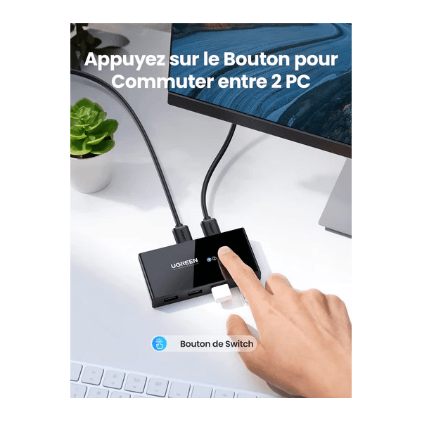 Ugreen Switch Commutateur 2x4 USB 3.0 4