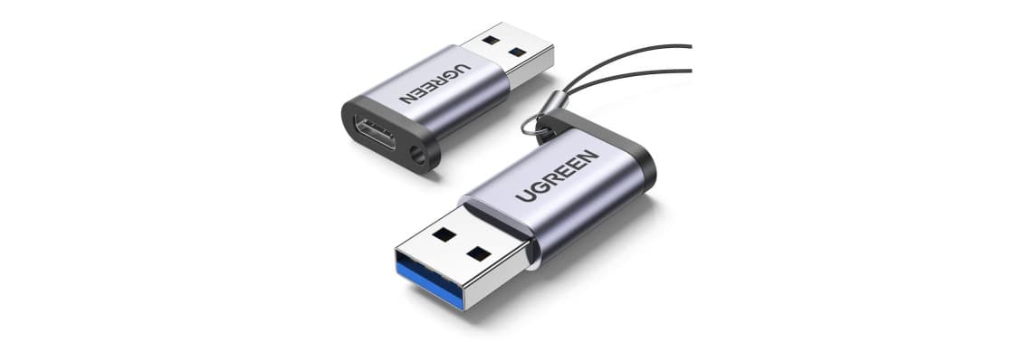 Ugreen Adaptateur USB-A Male 3.0 to USB-C Female GRIS 3