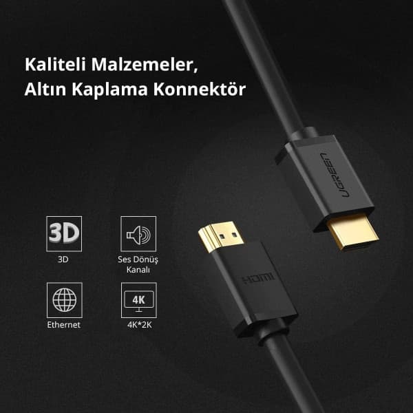 Ugreen Cable HDMI Male to Male 3M (10108) 2