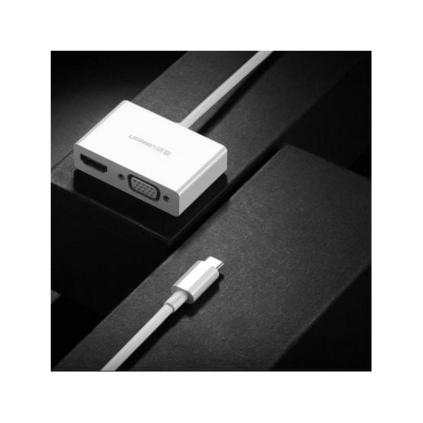 Ugreen Convertisseur USB-C to HDMI+VGA Blanc (30843) 2