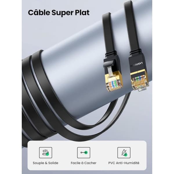 Ugreen Cable Ethernet Flat CAT7 U/FTP 1M (11260) 2