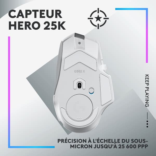 Logitech G G502X Plus Blanc 4
