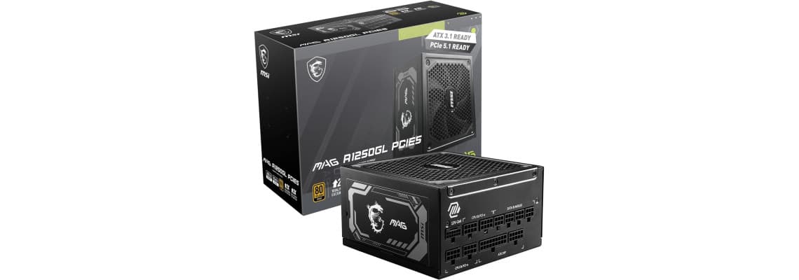 MSI MAG  A1250GL PCIE5 80PLUS Gold 1250W 4