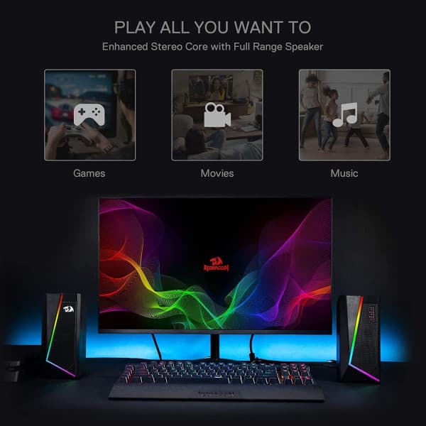 Redragon GS520 Anvil RGB Desktop Speakers 2.0 2