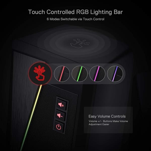 Redragon GS520 Anvil RGB Desktop Speakers 2.0 3