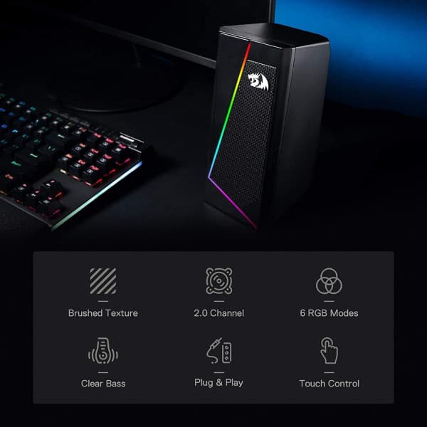 Redragon GS520 Anvil RGB Desktop Speakers 2.0 5