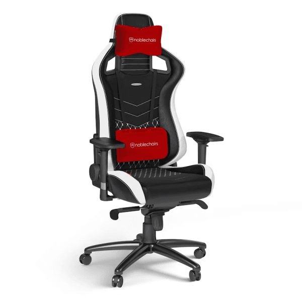 Noblechairs EPIC Real Leather Black/Red/White maroc prix