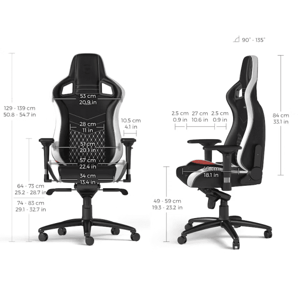Noblechairs EPIC Real Leather Black/Red/White 5