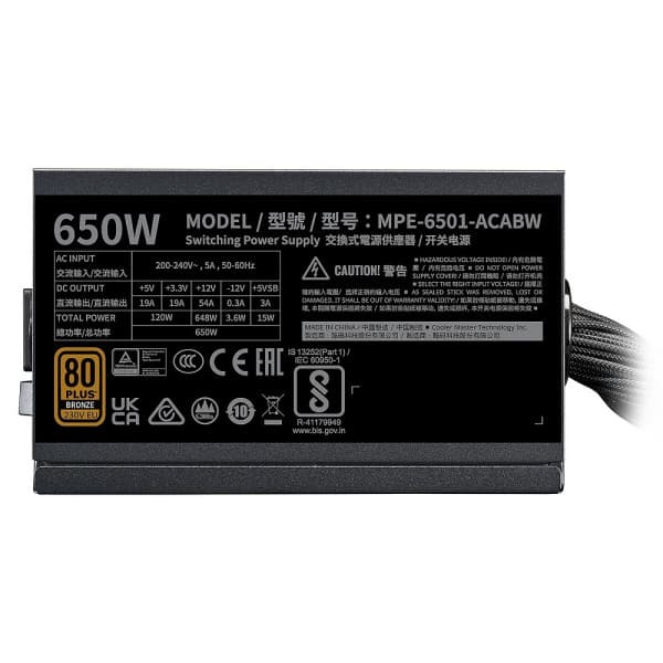 Cooler Master MWE Bronze 650W V3 3