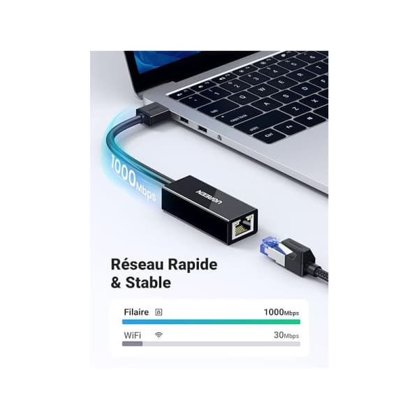 Ugreen Adaptateur USB 2.0 to RJ45 Noir (20254) 2