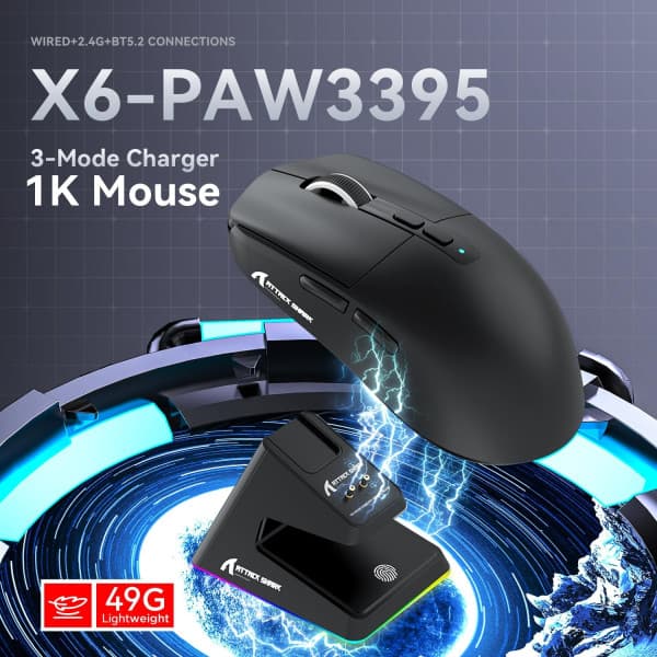 ATTACK SHARK X6 (Black) 2