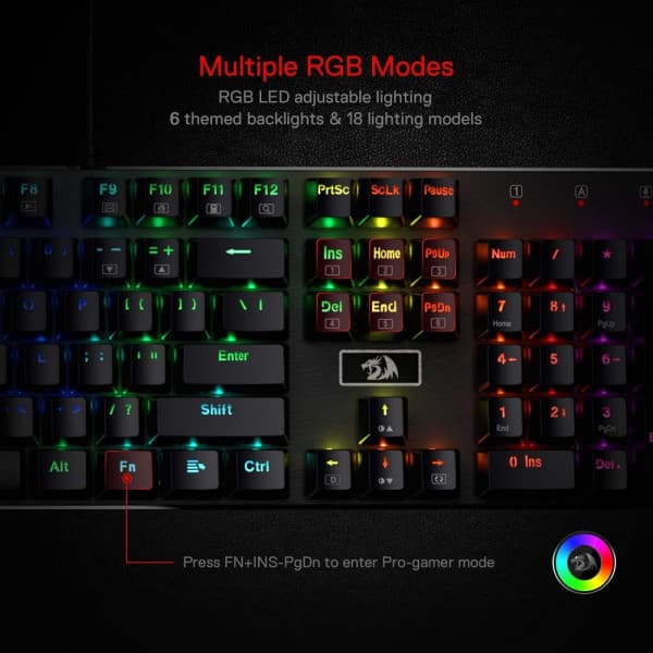 Redragon K556 RGB (Brown Switches) 5
