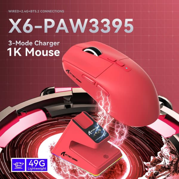ATTACK SHARK X6 (Red) 2