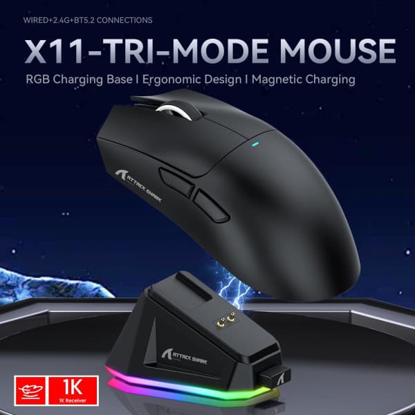 ATTACK SHARK X11 (Black) 2