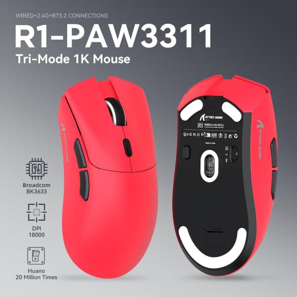 ATTACK SHARK R1 (Red) 2