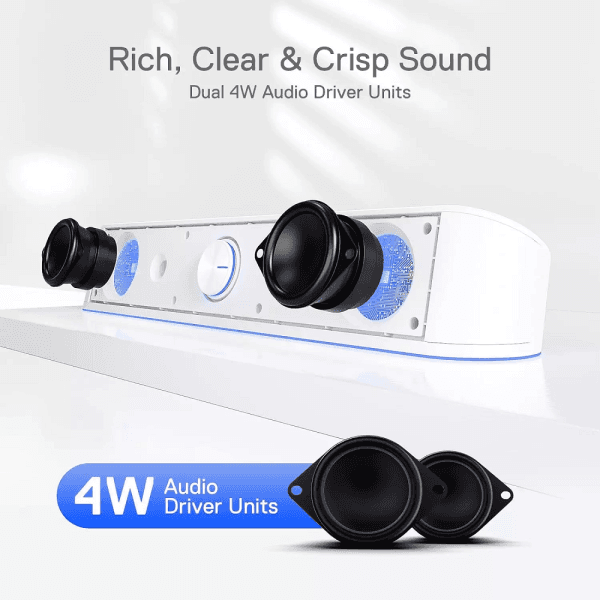 Redragon GS560 Adiemus Gaming Speaker (White) 2
