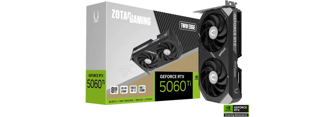 ZOTAC GAMING GeForce RTX 5060 Ti 8Go GDDR7 Twin Edge 5