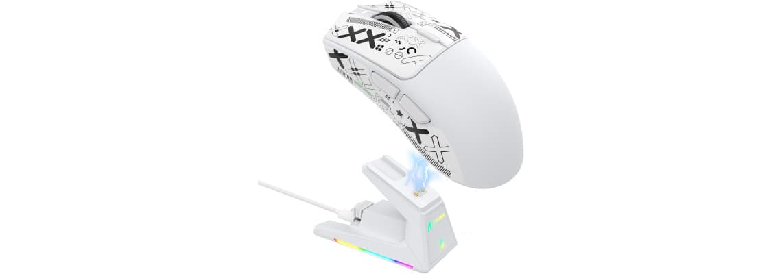 ATTACK SHARK X1 (White&amp;Tape) 3