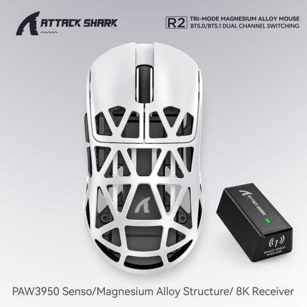 ATTACK SHARK R2 (White) 2