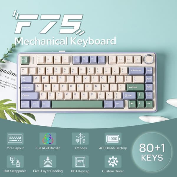 AULA F75 Cedar Green (Ice Vein Switch) 3