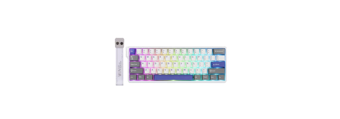 AULA WIN60 HE MAX Grey&amp;White&amp;Blue (Magnetic Switch) 3