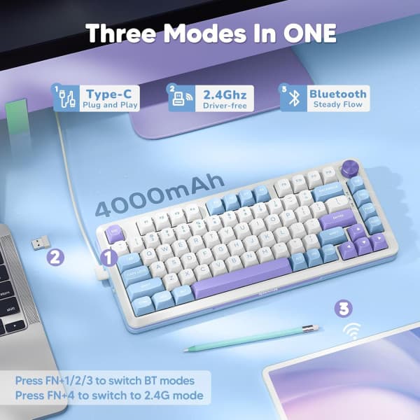 Redragon Cyrus Pro K681WBP RGB PRO Wireless 2