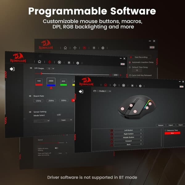 Redragon DEICIDE PRO M816 1K RGB Wireless 5