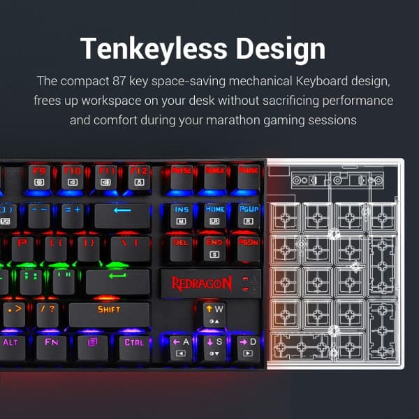 Redragon K552 TKL RGB (Outemu Red Switches) - AZERTY 3
