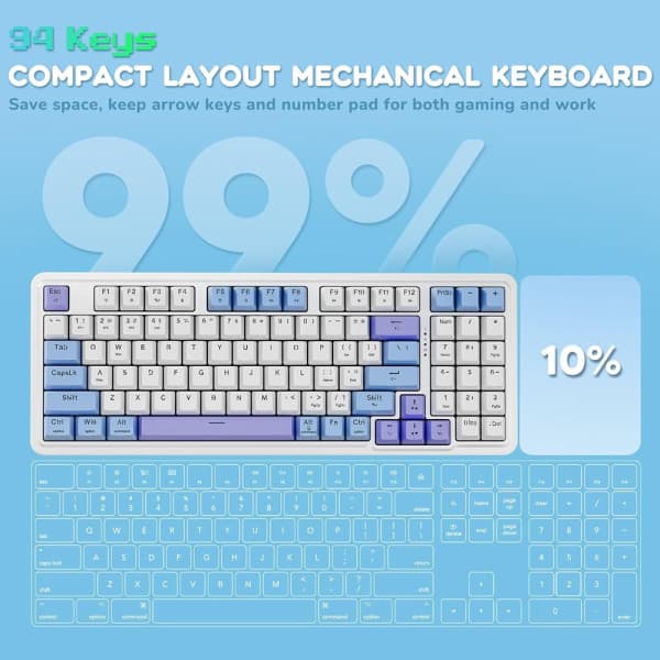 Redragon K664WBP Gloria PRO 60% Wireless RGB 4