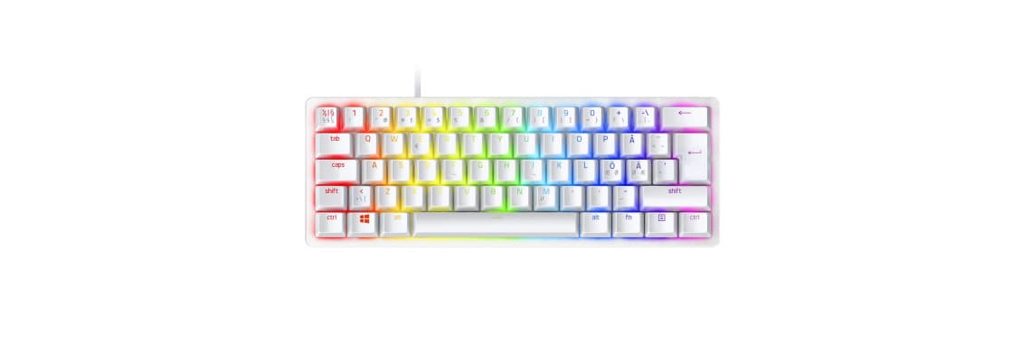 Razer Huntsman Mini Mercury (Red Switch) Blanc 3