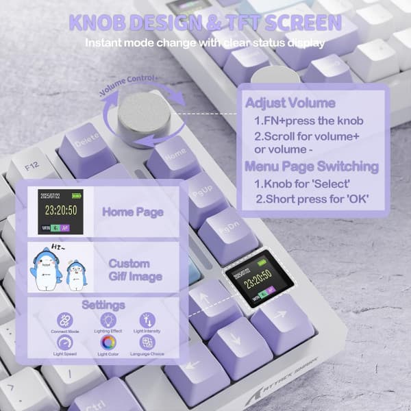 ATTACK SHARK X820 Ultra Shark Switch (Lavender) 4