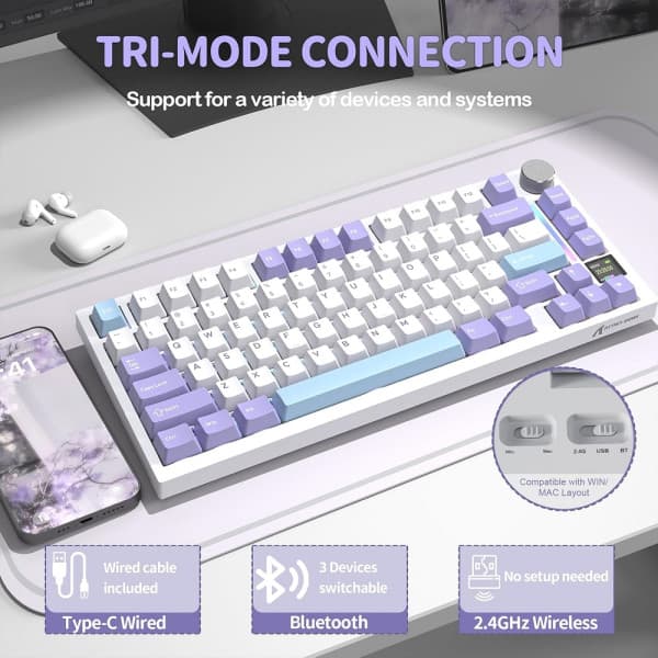 ATTACK SHARK X820 Ultra Shark Switch (Lavender) 3