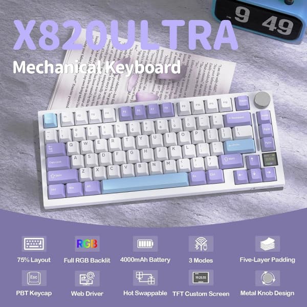 ATTACK SHARK X820 Ultra Shark Switch (Lavender) 2