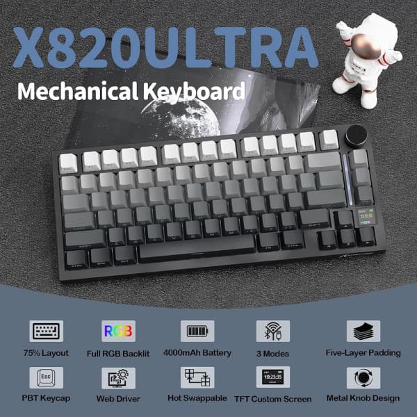 ATTACK SHARK X820 Ultra Shark Switch (Moonlit Night) 2