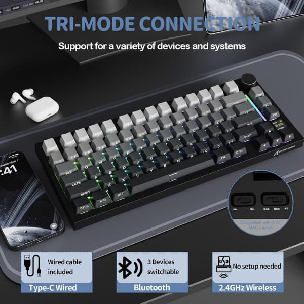 ATTACK SHARK X820 Ultra Shark Switch (Moonlit Night) 3