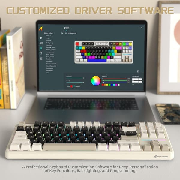 ATTACK SHARK X87 Strawberry Switch (Cheese White) 4