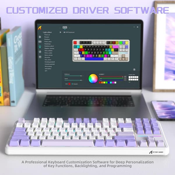ATTACK SHARK X87 Strawberry Switch (Twilight) 4